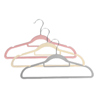 （10PCS）ไม้แขวนเสื้อกันลื่นผู้ใหญ่ ไม้แขวนกำมะหยี่ ไม่มีรอยต่อไม้แขวนจัดระเบียบตู้เสื้อผ้า แข็งแรง ทนทาน（10PCS）