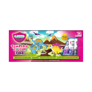 (Clearance) Master Art สีนํ้า สีน้ำเทมพาร่า 12 สี 3 มล. จำนวน 1 กล่อง