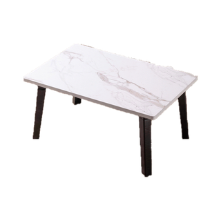 Dohome โต๊ะญี่ปุ่น 40 x 60 ซม. ลายหินอ่อน สีขาว |AB|