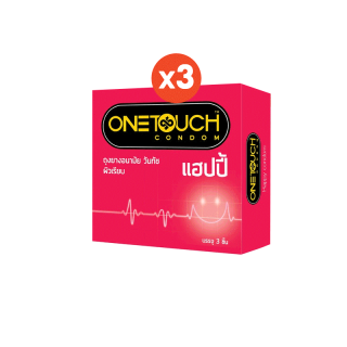 Onetouch ถุงยางอนามัย วันทัช แฮปปี้ 3 ชิ้น x 3