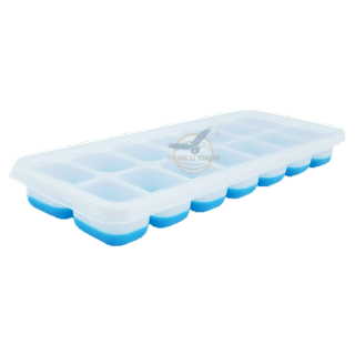 ทำน้ำแข็ง พิมพ์น้ำแข็ง บล็อกทำก้อนน้ำแข็ง ถาดน้ำแข็ง ice maker แม่พิมพ์ซิลิโคนบล๊อกน้ำแข็งซิลิโคน 14 ช่อง พร้อมฝาปิด 138