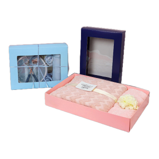 Boxjourney กล่องใส่ผ้าขนหนู ไซส์ L ขนาด กว้าง 27.5 x ยาว40.5x สูง7 ซม. (20 ใบ/แพค)