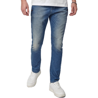 DAVIE JONES กางเกงจ็อกเกอร์ ยีนส์ เอวยางยืด สีดำ สีกรม DN0018 BK NV Drawstring Denim Joggers in black navy