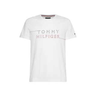 Tommy Hilfiger เสื้อยืดแขนสั้นผู้ชาย รุ่น MW0MW28583 YBR - สีขาว