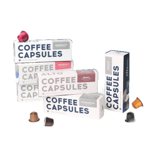Alto Coffee กาแฟแคปซูล สำหรับเครื่อง Nespresso บรรจุกล่องละ 10 แคปซูล มีให้เลือก 10 รสชาติ