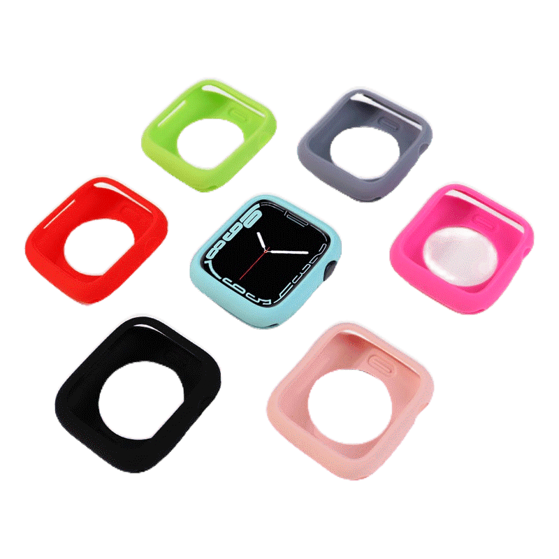 iwatch เคสซิลิโคนสำหรับนาฬิกา 8 7 6 5 4 3 2 1 เคสซิลิโคน apple 38/40/41/44/45/42mm