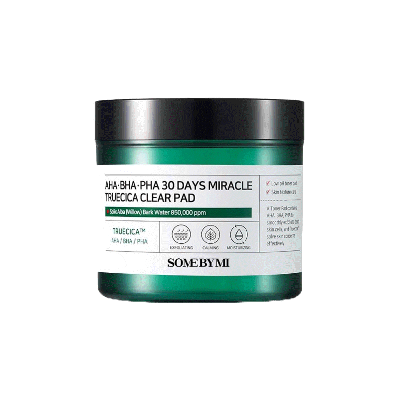 SOME BY MI AHA-BHA-PHA- 30DAYS MIRACLE TRUECICA CLEAR PAD 125 ml แผ่นเช็ดทำความสะอาดผิวหน้า