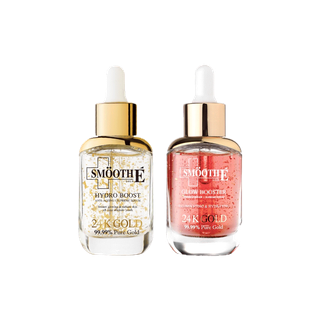 [เซรั่มขายดีอันดับ 1] Smooth E Double Gold & Glow Serum Set เซ็ตลดเลือนริ้วรอยร่องลึก 10 ปี ลดฝ้าแดดสะสมใน 4 สัปดาห์