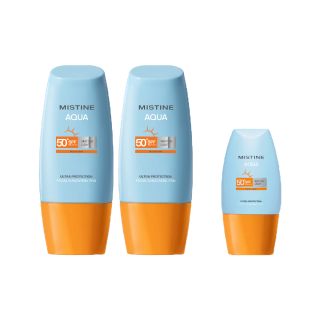 [PACK X3] MISTINE AQUA BASE ULTRA PROTECTION MATTE&LIGHT FACIAL SUNSCREEN PRO SPF50+ PA++++ กันแดด กันแดดหน้า แมท แอนด์ ไลท์ 40 ML กันแดด กันแดดหน้า เนื้อแมท เบาสบายผิว ไม่เหนอะหนะ ไม่มันเงา