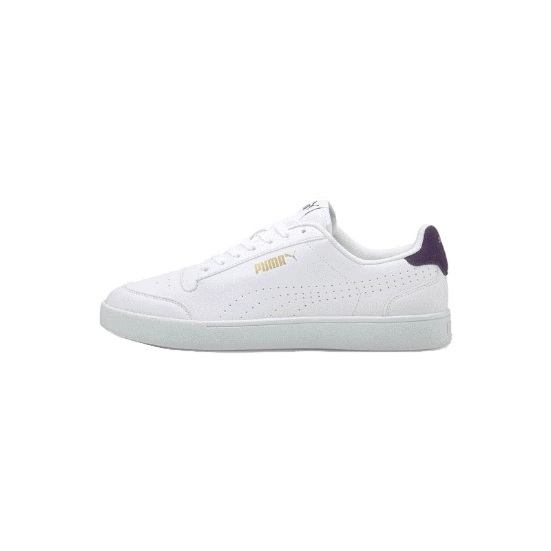 PUMA BASICS - รองเท้ากีฬา Shuffle Perforated Trainers สีขาว - FTW - 38015005