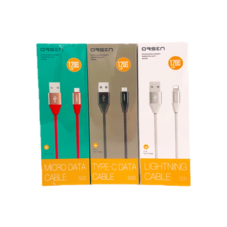 Orsen สายชาร์จ S31,S32,S33 สาย USB For iphone Cable / Micro USB และ Type C Data Cable
