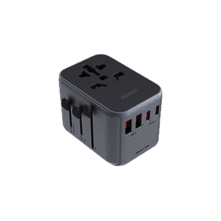 AUKEY PA-TA07 35W หัวแปลงปลั๊กไฟ 35W Universal Travel Adapter มาพร้อม ช่อง USB-C และ USB-A รุ่น PA-TA07