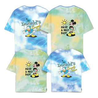 Disney Tie Dye T-Shirt Men&Women crop Mickey Mouse & Friends - เสื้อยืด และเสื้อครอป มิกกี้เมาส์ & โดนัลด์ดั๊ก ลายมัดย้อม สินค้าลิขสิทธ์แท้100% characters studio