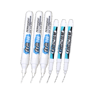 พร้อมส่ง ปากกาเคมี ปากกามาร์กเกอร์ หมึกสีขาว รุ่น W-848 หัว 2.0mm แบบกันน้ำ แห้งเร็ว เติมหมึกไม่ได้ (ราคาต่อด้าม)#ปากกา