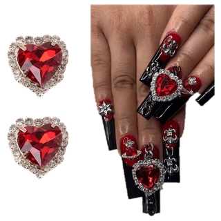 โปรโมชั่น : 🇹🇭1ชิ้นเพชรแต่งเล็บ หัวใจล้อมเพชร เพชรเล่นไฟ เม็ดใหญ่ Rhinestone sewing Crystal glass