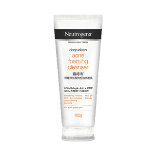 นูโทรจีนา ดีพ คลีน แอคเน่ โฟมมิ่ง คลีนเซอร์ Neutrogena Deep Clean Acne Foaming Cleanser 100g.