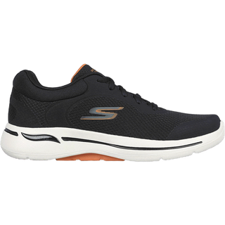 Skechers สเก็ตเชอร์ส รองเท้าผู้ชาย Men GOwalk Arch Fit Overview Walking Shoes - 216261-BKOR Arch Fit, Comfort Pillar Technology, Machine Washable, Ultra Go (Live)