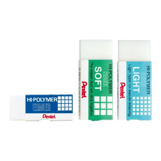Pentel - เพนเทล ยางลบเพนเทลไฮโพลิเมอร์ หลายรุ่น หลายขนาด