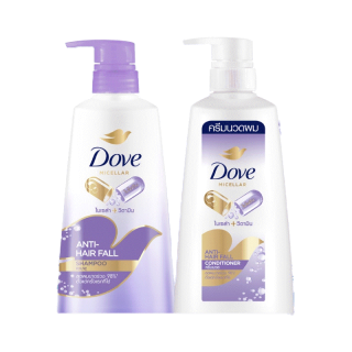 Dove Micellar Shampoo 380 + Conditioner 380ml โดฟ แชมพูและครีมนวดผม