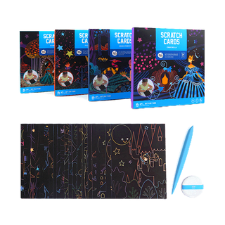 โปรโมชั่น : Joan Miro สมุดขูดกิจกรรมศิลปะสำหรับเด็ก DIY Scratch Cards Set ของเล่นเด็ก 3 ขวบขึ้นไป