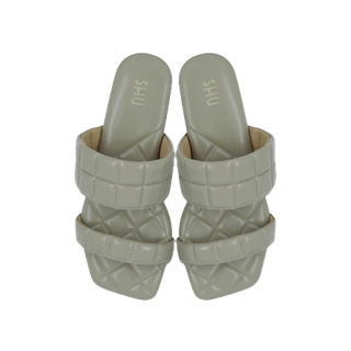 SHU PALETTE SOFT CUBIC SQUARE SANDALS - FOGGY GREY รองเท้าแตะ