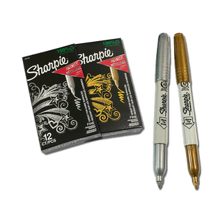 Metallic marker Sharpie Metallic Gold&Silver marker ปากกาชาร์ปี้ Fine marker / ด้าม