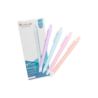 ปากกา ปากกาเจล บันนี่ Quantum Bunny หมึกเจล หมึกสีน้ำเงิน คละสี (กล่องละ1โหล / 12 ด้าม)