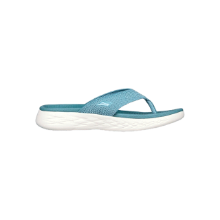 Skechers สเก็ตเชอร์ส รองเท้าแตะผู้หญิง Women On-The-GO 600 Fluorish Sandals - 140703-TEAL 5-Gen Technology Contoured Goga Mat Footbed, Hanger Optional, Machine Washable