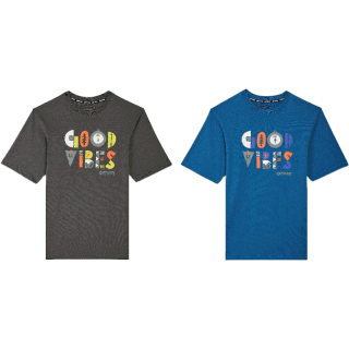OUTDOOR PRODUCTS เสื้อยืดคอกลม เสื้อยืดแขนสั้น MEN SUMMER GOOD VIBES TEE Style ODUTS23000
