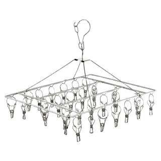 โปรโมชั่น : ที่หนีบ ที่หนีบผ้า ที่หนีบผ้าสแตนเลสที่หนีบผ้าราวหนีบผ้าสแตนเลสแบบเหนี่ยม 40ตัว