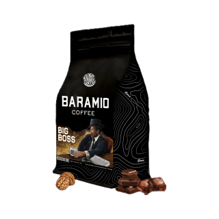 Baramio เมล็ดกาแฟรุ่น Big Boss 250/500g. (เทสโน๊ต: Nutty ,Dark Chocolate ,Cacoa, Caramel Full body)