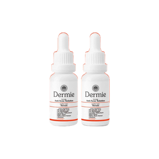 Dermie Anti-Acne Solution Serum 20 ml.x2 เซตคู่เซรั่มสลายสิวพร้อมช่วยลดกลไกการเกิดสิว สลายสิวตั้งแต่ต้นตอ แม้สิวใต้ผิว