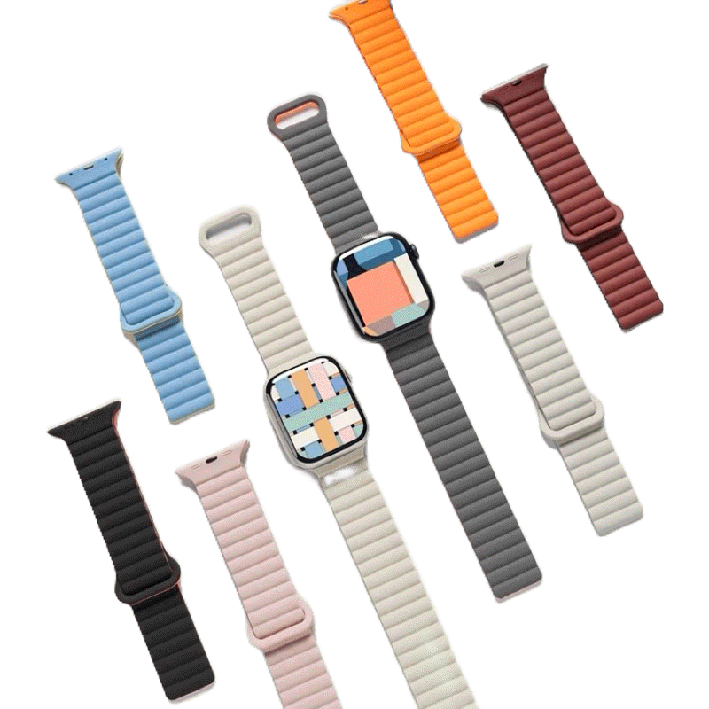 สายนิ่ม สายสําหรับ iwatch 40/44/45/41มม สายนาฬิกา smart watch 8 ultra 7 6 5 4 3 สายนิ่ม เเบบเเม่เหล็ก