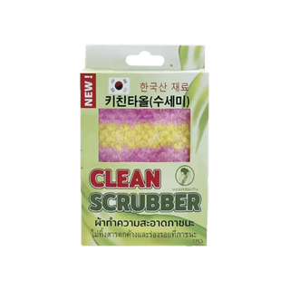 kitchen towel clean scrubber set 1pcs นวัตกรรมผ้าล้างจานชามและเครื่องครัว ไม่ทิ้งสารตกค้าง คราบร่องรอย 키친타올수세미