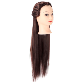 Navee หุ่นหัวนางแบบ สีน้ําตาลเข้ม สําหรับฝึกทําผม (พร้อมแต่งหน้า)