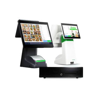 [แถมฟรีระบบจัดการร้านอาหาร 3 เดือน] แพ็กเกจสองจอรุ่นใหม่! New Ocha POS Dual Screen Plus+ ลิ้นชักเก็บเงิน