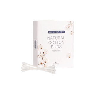 ALL ABOUT YOU NATURAL COTTON BUDS 100 PIECES ออล อะเบาท์ ยู เนเชอรัล คอตตอน บัด 100 ก้าน