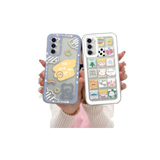 เคสใส Samsung A32 A52 A13 A13LITE A23 A12 A03 A51 A03S S A50 A20S J7 Prime A02S A20 A50S A30S A52S A30 M12 M01S ลายการ์ตูนหมีหน้ายิ้มน่ารัก เคสโทรศัพท์