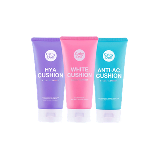Cathy Doll คูชั่นเฟเชียลโฟมคลีนเซอร์ 120ml คูชั่นคลีนเซอร์สูตรผิวไร้สิว คุมมัน,สูตรออร่ากระจ่างใส,สูตรผิวนุ่มตึงกระชับ