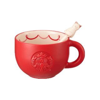 โปรโมชั่น : Starbucks Red with Cat Spoon Mug 12oz. แก้วน้ำสตาร์บัคส์เซรามิก ขนาด 12ออนซ์ A11148933