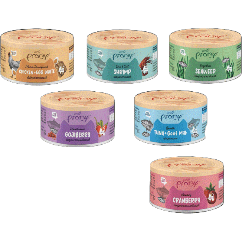 โปรโมชั่น : ใหม่ Pramy พรามี่ อาหารกระป๋องสำหรับแมว โภชนาการครบถ้วน เนื้อ Human Grade แนะนำ 3 เดือนขึ้นไป 80 กรัม