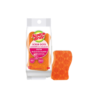 โปรโมชั่น : 3M™ Scotch-Brite® สก๊อตช์-ไบรต์ แผ่นใยขัดพร้อมฟองน้ำสครับดอท Scrub Dots Non Scratch รุ่นไร้ริ้วรอย 69x114x26 มม.