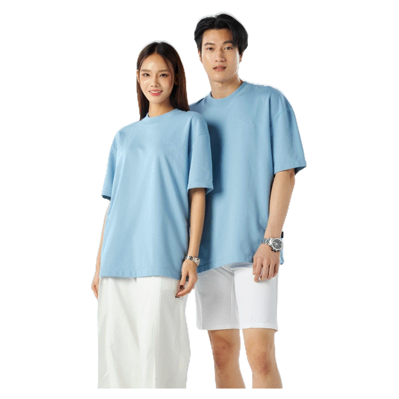 Yuedpao No.1 เสื้อยืด Oversize Feather Comfort ผ้าหนาทรงสวย ยับยากรีดง่าย เสื้อยืดเปล่า เสื้อยืดโอเวอร์ไซส์ Arctic Blue