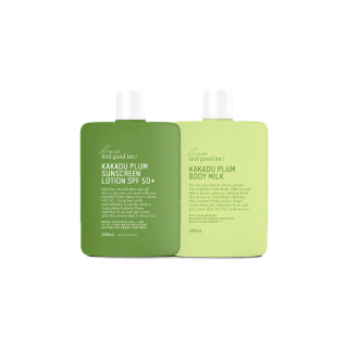 We Are Feel Good Inc. : Kakadu Set โลชั่นกันแดด คาคาดู พลัม SPF 50+ & คาคาดู พลัม บอดี้ มิลค์ โลชั่นบำรุงผิว ขนาด 200.มล