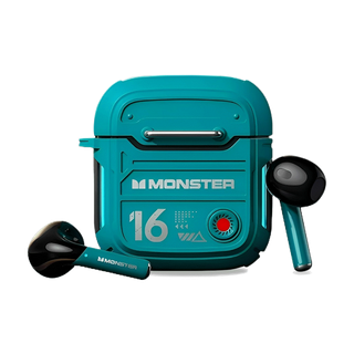 Monster XKT16 หูฟังไร้สายบลูทูธที่แท้จริง สวมใส่สบาย กั้นน้ำ ฟังเพลง เล่นเกม เสียงชัดเจน HIFI 5.3 ความทนทานสูง การโทรHD