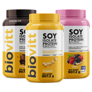 โปรโมชั่น : เซตรวมซอยโปรตีน biovitt SOY Protein Isolate ไบโอวิต ซอยโปรตีน ไอโซเลท แบบกระปุก | ลีนไขมัน ไม่มีน้ำตาล ไม่สากคอ