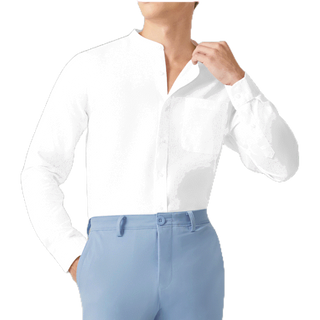 โปรโมชั่น Flash Sale : [ซื้อ 1 แถม 1] GQWhite™ Mandarin Collar Shirt เสื้อเชิ้ตสะท้อนน้ำ คอจีน รุ่นมีกระเป๋า (เสื้อเชิ้ตผู้ชาย เสื้อเชิ้ตผู้หญิง)