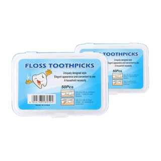 โปรโมชั่น Flash Sale : ไหมขัดฟัน 50ชิ้น /กล่อง ส่งไวมาก วัสดุเกรดอาหาร ไหมขัดฟันชนิดด้าม ไหมขัดฟันแบบแท่ง ไม้จิ้มฟัน สุดคุ้ม ราคาถูก