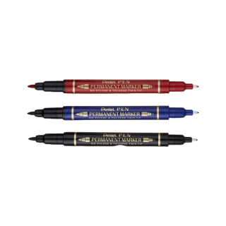 Pentel - เพนเทล Permanent ปากกามาร์คเกอร์ชนิด 2 หัว รุ่น #N75W