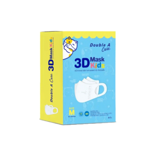 โปรโมชั่น : Double A Care หน้ากากอนามัยทางการแพทย์ 3D Mask Kids สำหรับเด็ก Size M เด็กโต